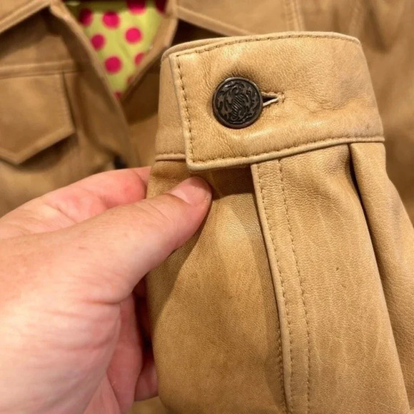 Bolsa Leather‎ Jacket Tan Nude Beige size Medium - Picture 5 of 11